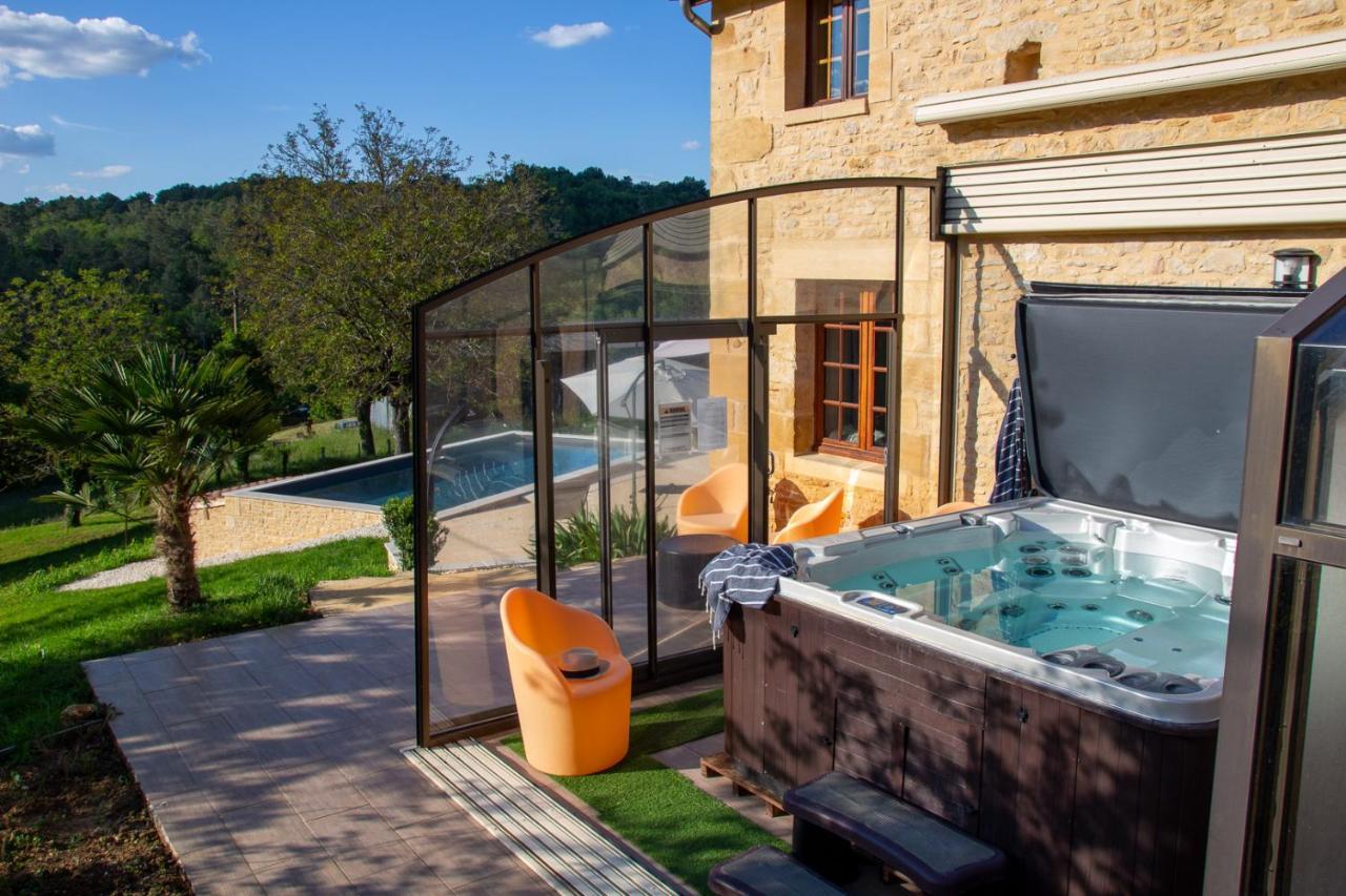 Le Four A Pain, Gite Avec Piscine Et Spa Proche Sarlat Marquay ภายนอก รูปภาพ